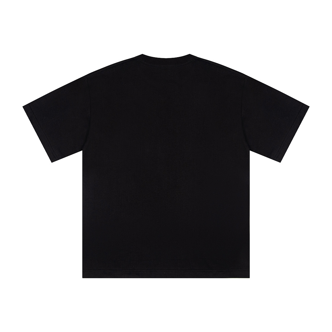 AMIRI 118 Wide Version Model Short Sleeve T Logo Print High Wind Black White Apricot S M L - Image 24