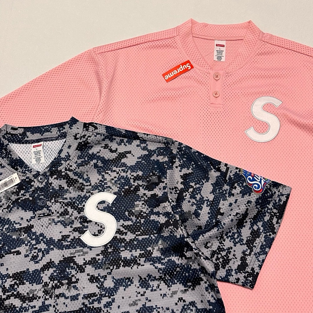 Bape 198 SS25 S LOGO BASEBALL HENLEY TEE Collar T (Black White Blue Pink Green Camo) - Image 37