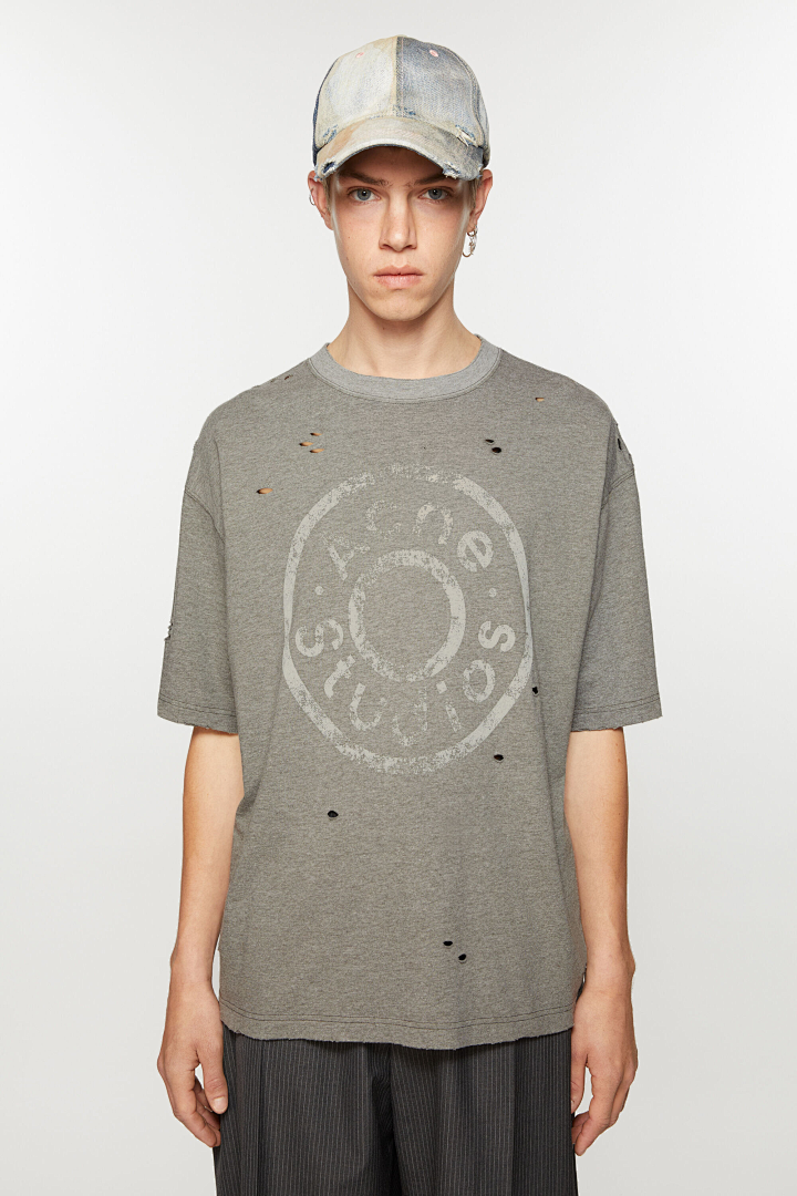 Acne Studios 128 AC Buckle LOGO Print Short Sleeve Grey Color Pink Floral Blue Black S-XL 8041# - Image 65