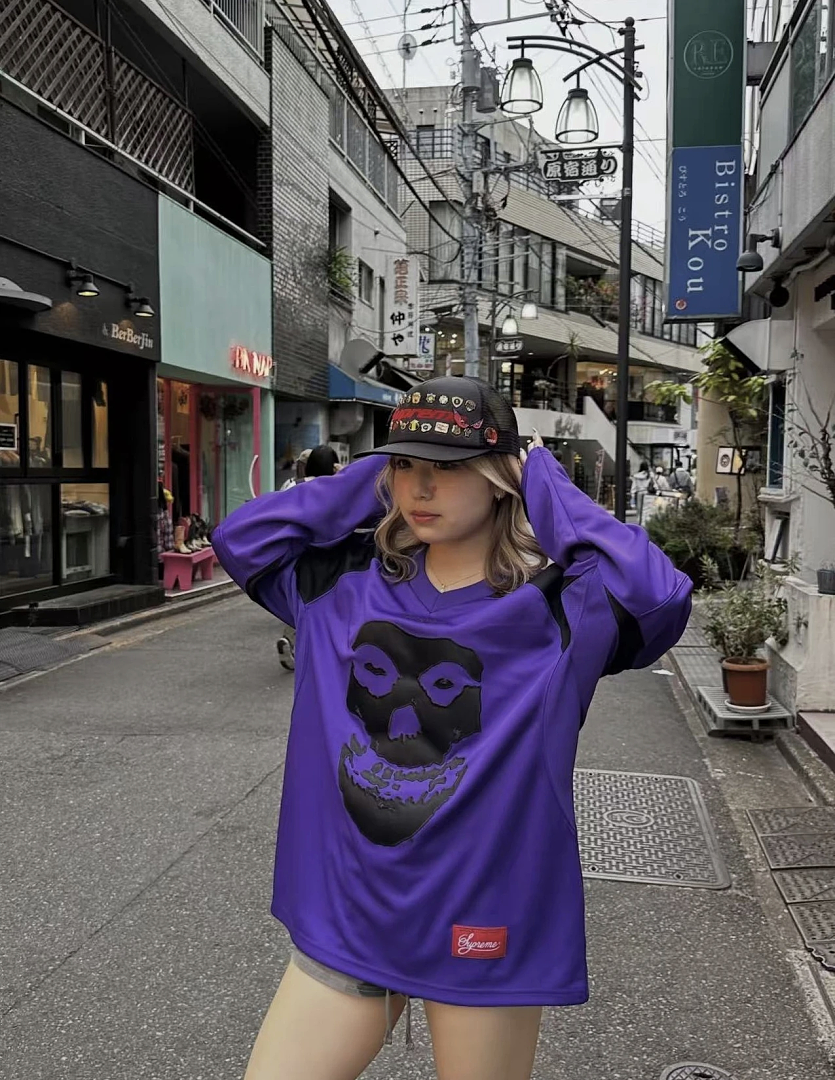 Supreme 248 SS26 HOCKEY JERSEY Long Sleeve Ice Black Purple S- XL - Image 26