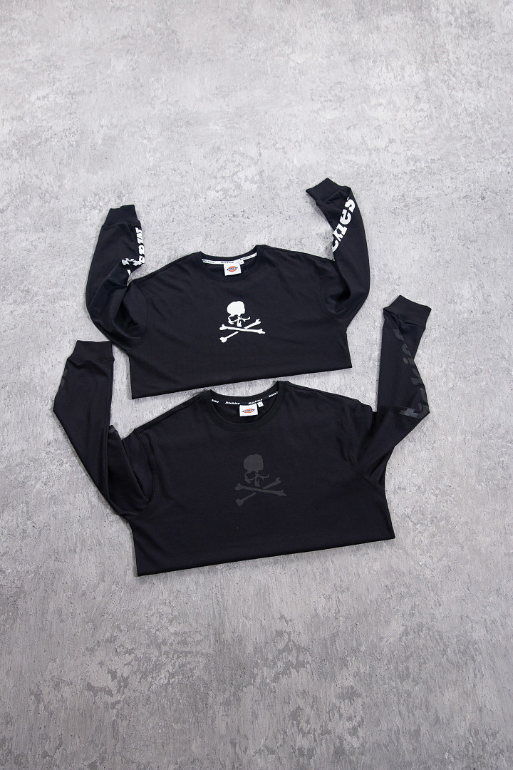 Unbranded 128 MMJ Collab Dickies Top Long Sleeve T : Black Print White S-XL - Image 4
