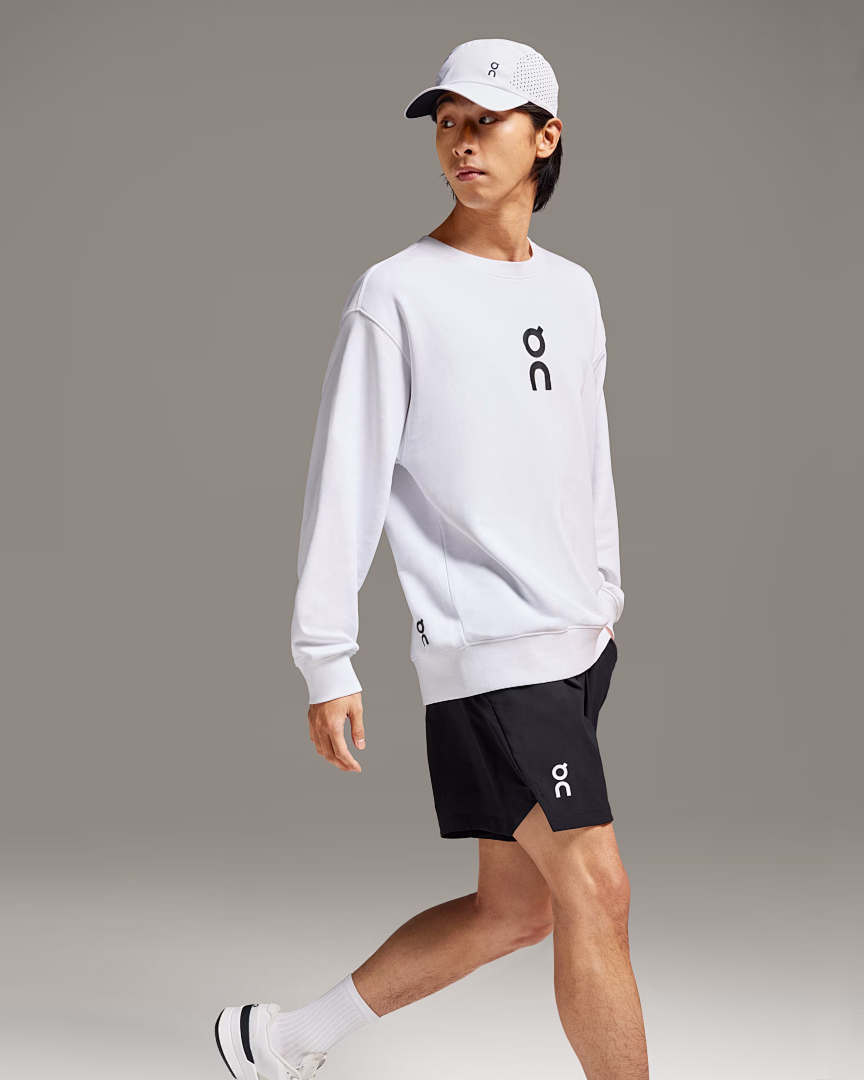 On Running ON SALE118 CLUB CREWNECK SWEATSHIRT LOGO Print Collar Top Long Sleeve : Black White Light Grey S M L - Image 6