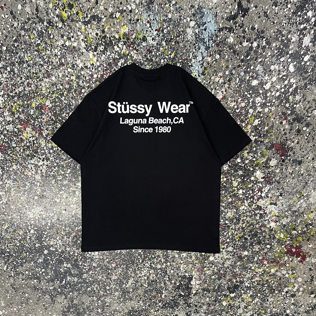 Stussy 108 Stu Short Sleeve T : Black White S Ｍ L XL XXL - Image 4