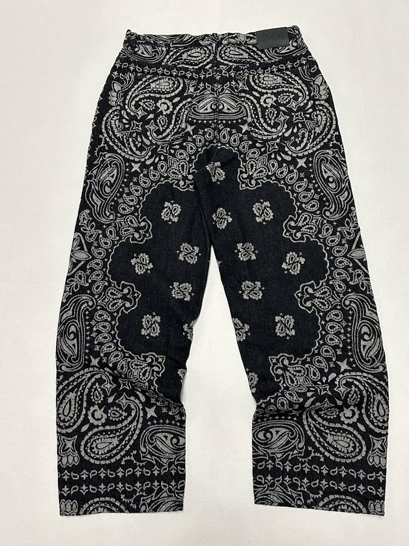Supreme 498 SS25 BANDANA JACQUARD BAGGY JEAN Floral Fruit (Black) - Image 13