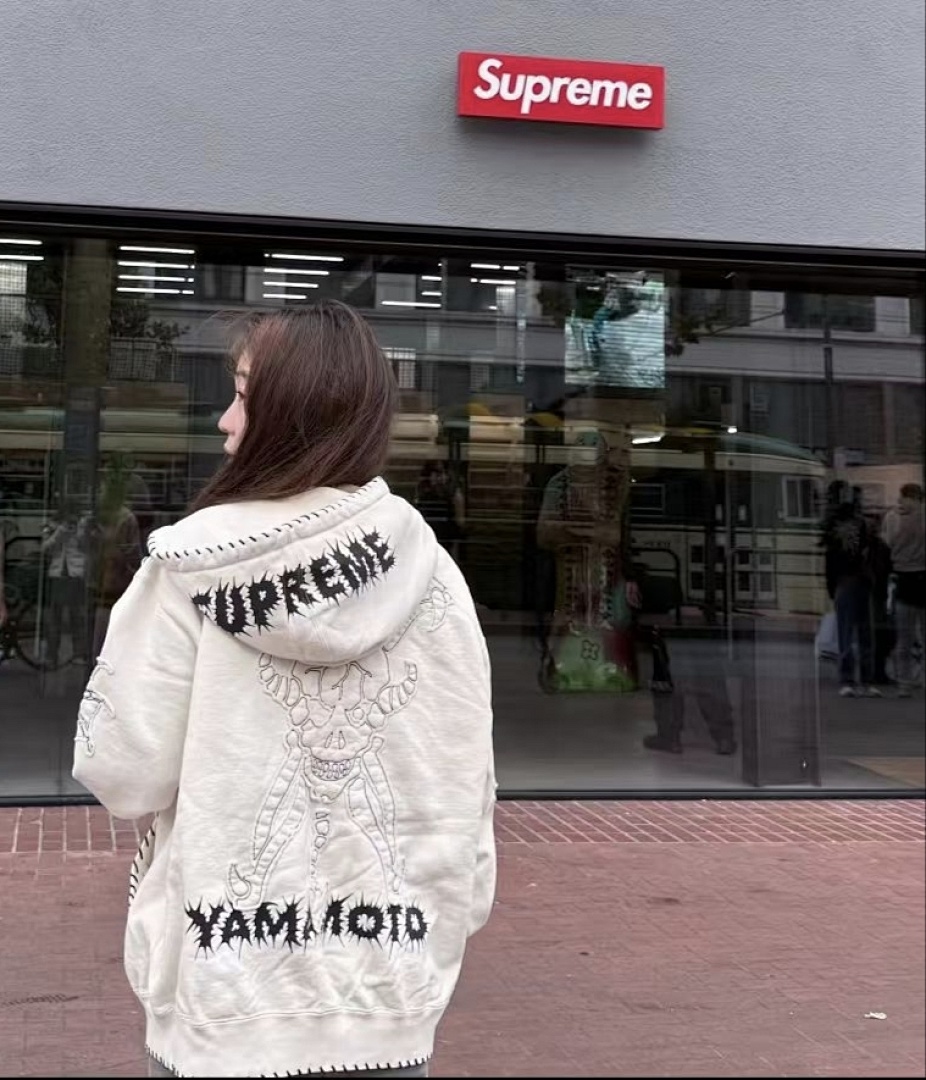 Supreme 498 YS Y'S BY YOHJI YAMAMOTO/ Mountain Collab ZIP UP HOODED / Black Light Apricot S - Image 37