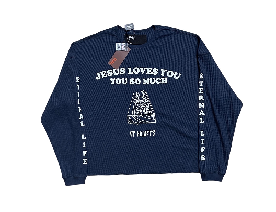 Unbranded 158 Palyhollywood #PALY Eternal Life Navy Long Sleeve T : S M L