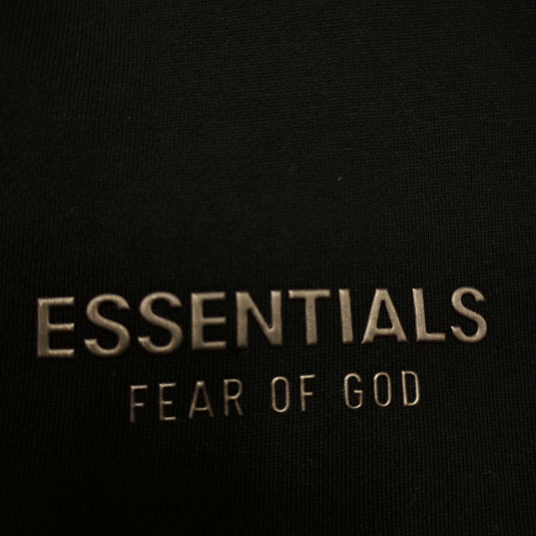 Essentials 148 Ess SS25 Classic Hoodie Label Print Short Silk Silver Gum Black Grey Brown Oatmeal XS-XL - Image 59