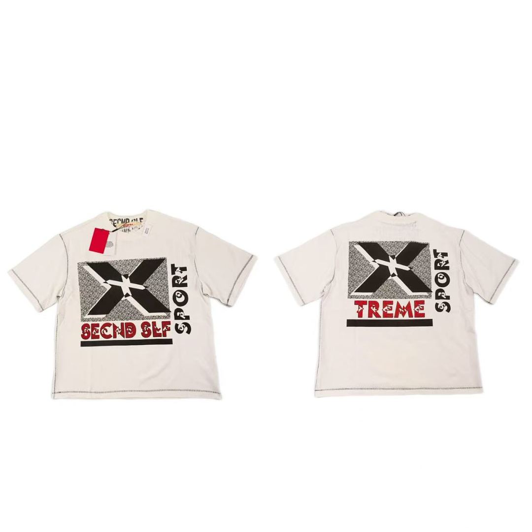 Off-White 128 SECND SLF Big X Print Short Sleeve T : Off White S M L - Image 4