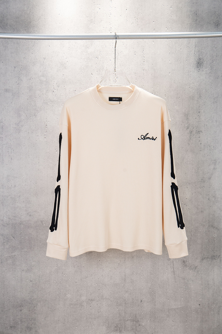 AMIRI 168 Wide Version Model Long Sleeve Black Apricot Light Grey S M L XL 601# - Image 58