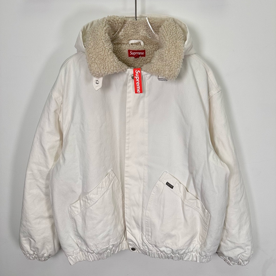 Supreme 598 24Fw Faux Shearling Lined Bomber Jacket Velvet Black White Water Blue S-XL - Image 46