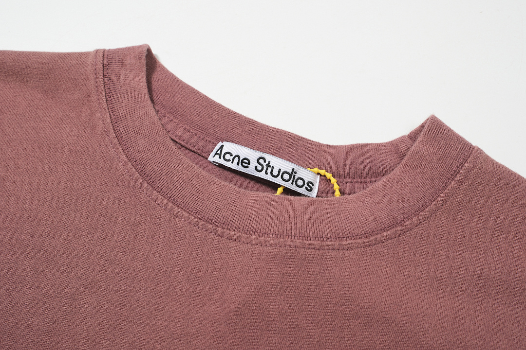 Acne Studios 108 AC Small Label LOGO Short Sleeve T Blue Black Yellow Water Purple S-XL 8040# - Image 6