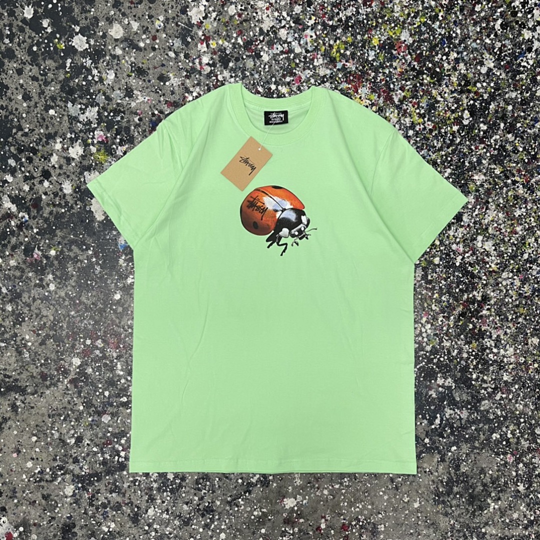 Stussy 108 Stussy Print Short Sleeve T : Black White Green S Ｍ L XL - Image 9