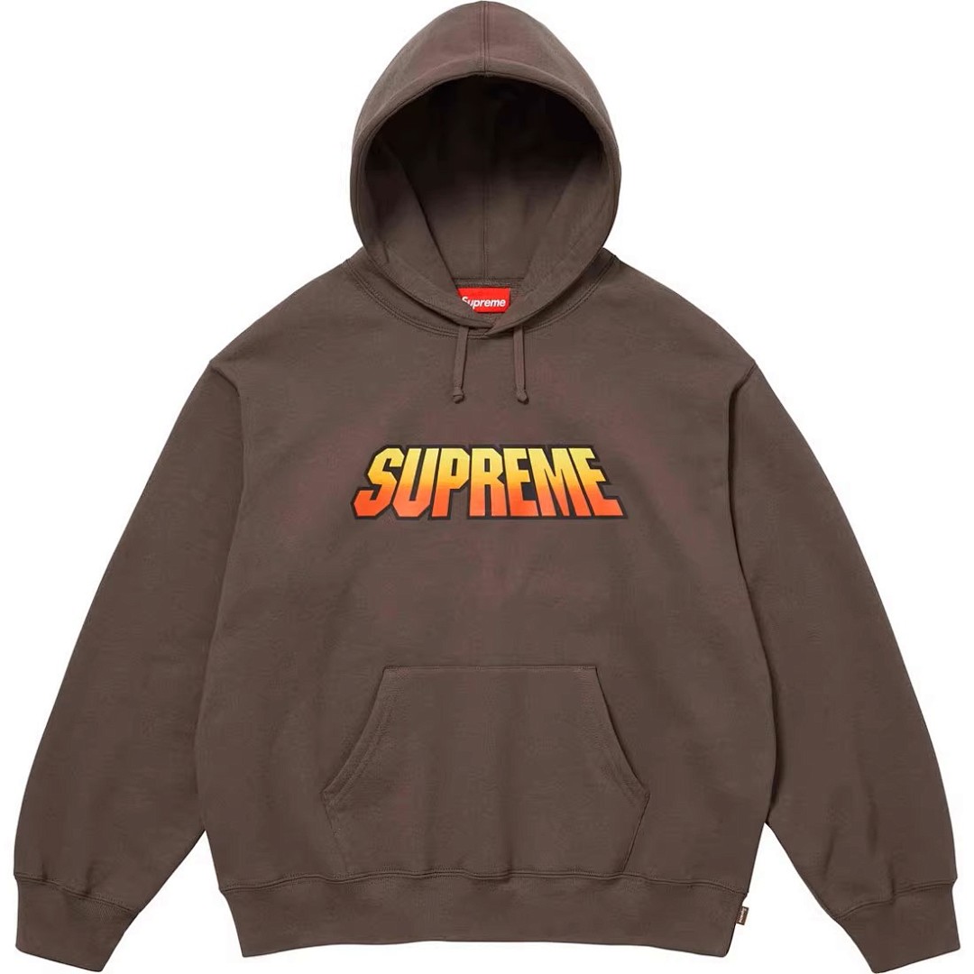 Supreme 258 SUP SS24 GRADIENT HOODED Label Black Brown Blue S M L - Image 4