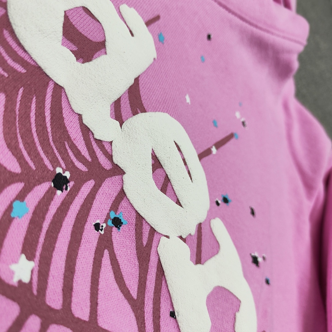 Sp5der FW23 HOODIE Mens Womens Top Pink : S-XXL - Image 14
