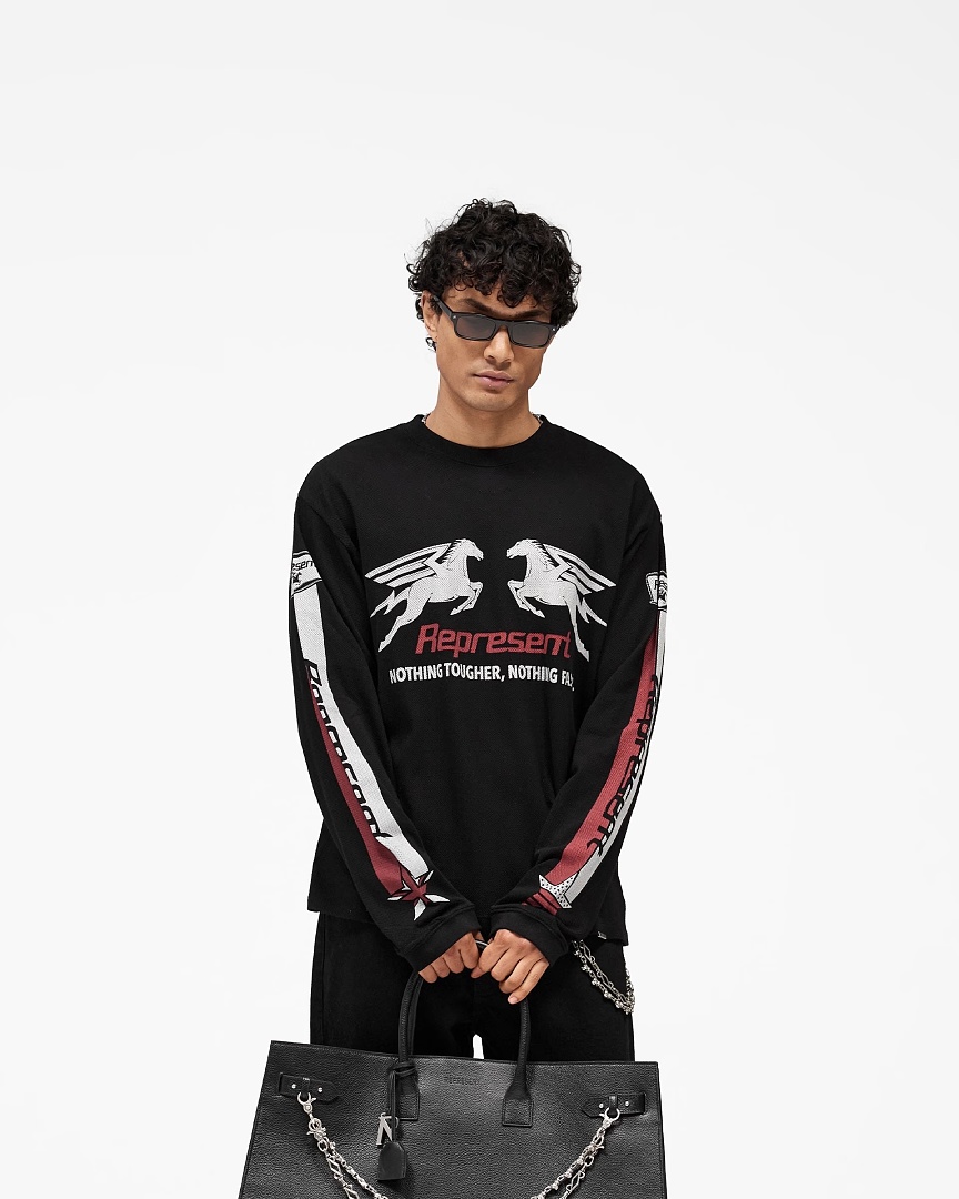 Represent 138 REP Long Sleeve : Black White S M L - Image 20