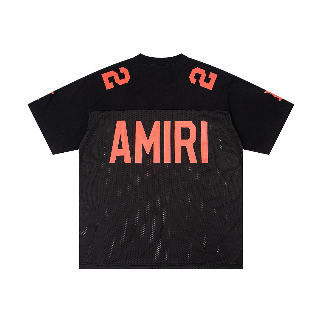 AMIRI 128 Canvas Logo Print Short Sleeve T Black White S M L XL 9933# - Image 4