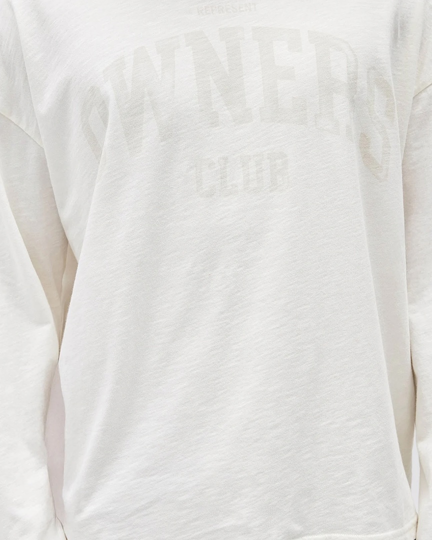 Off-White 138 REPRESENT New High Mens Womens Top Wide Long Sleeve : S M L XL Off (White) - Image 15