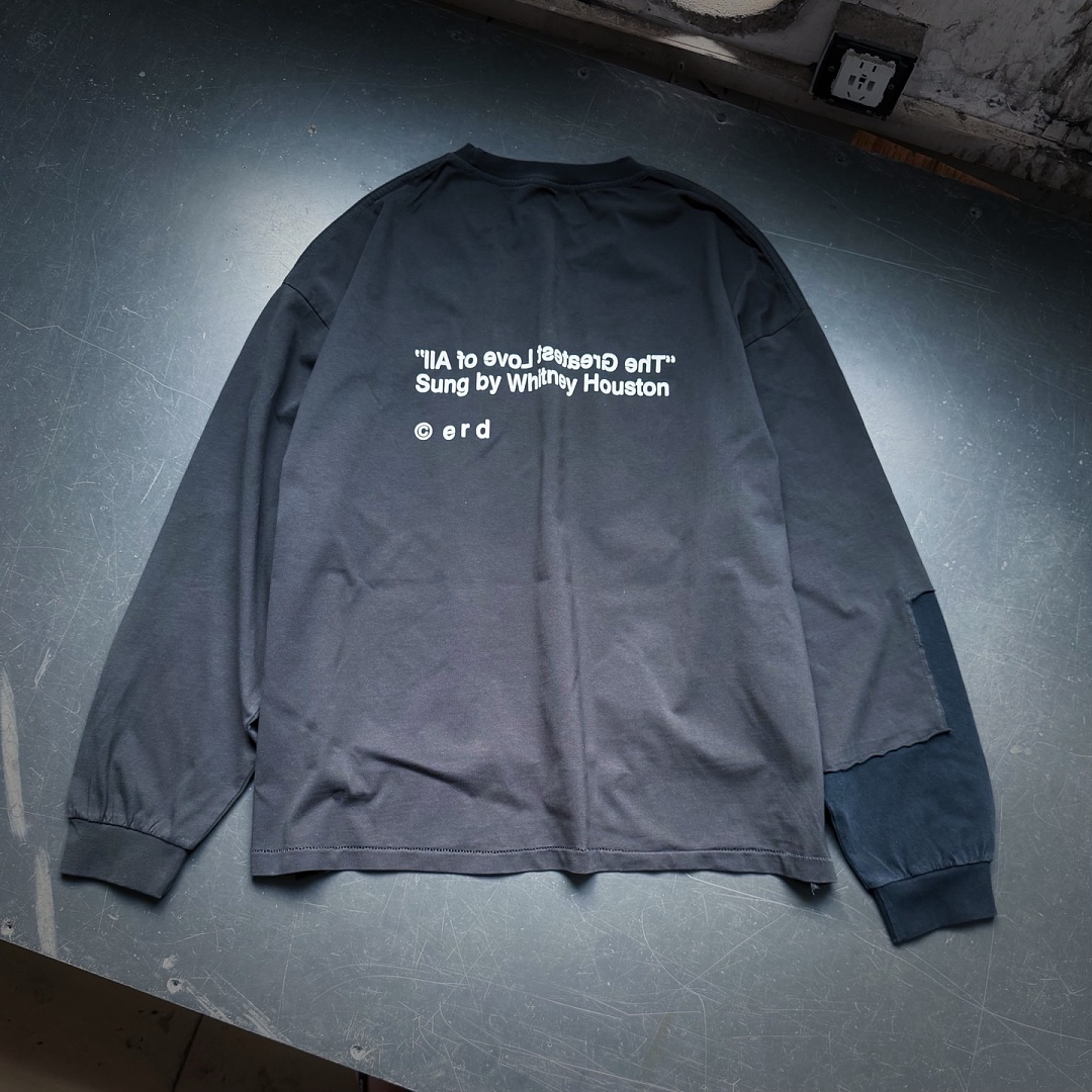 Enfants Riches Deprimes 168 Enfants Riches Deprimes 《 》 Patchwork Long Sleeve T : S M L XL (Black Grey) - Image 13