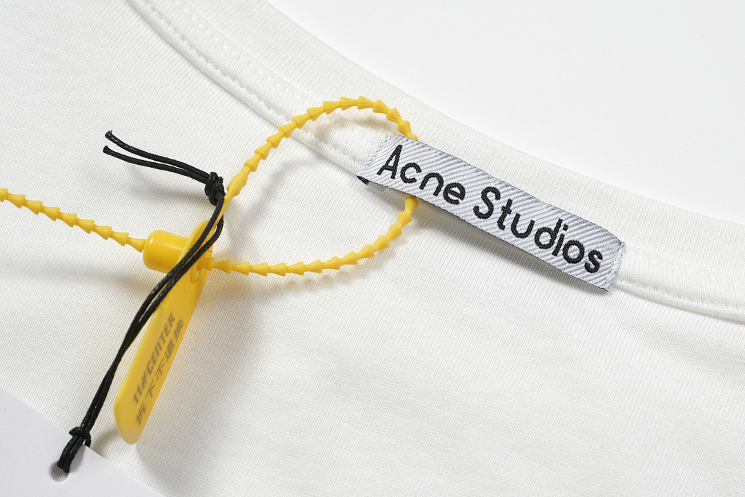 Acne Studios 128 AC LOGO Print Long Sleeve T Black White S-XL 8296# - Image 11