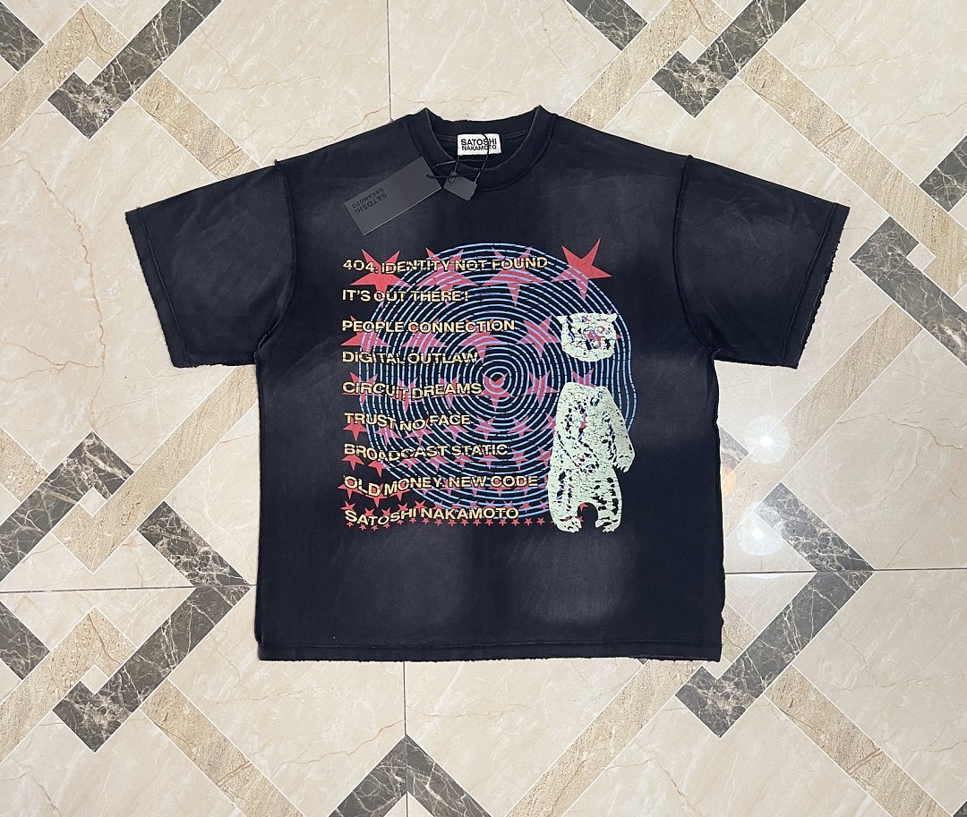 Unbranded 128 SATOSHI NAKAMOTO OVERDRIVE TEE WASHED Short Sleeve : Black S M L - Image 4