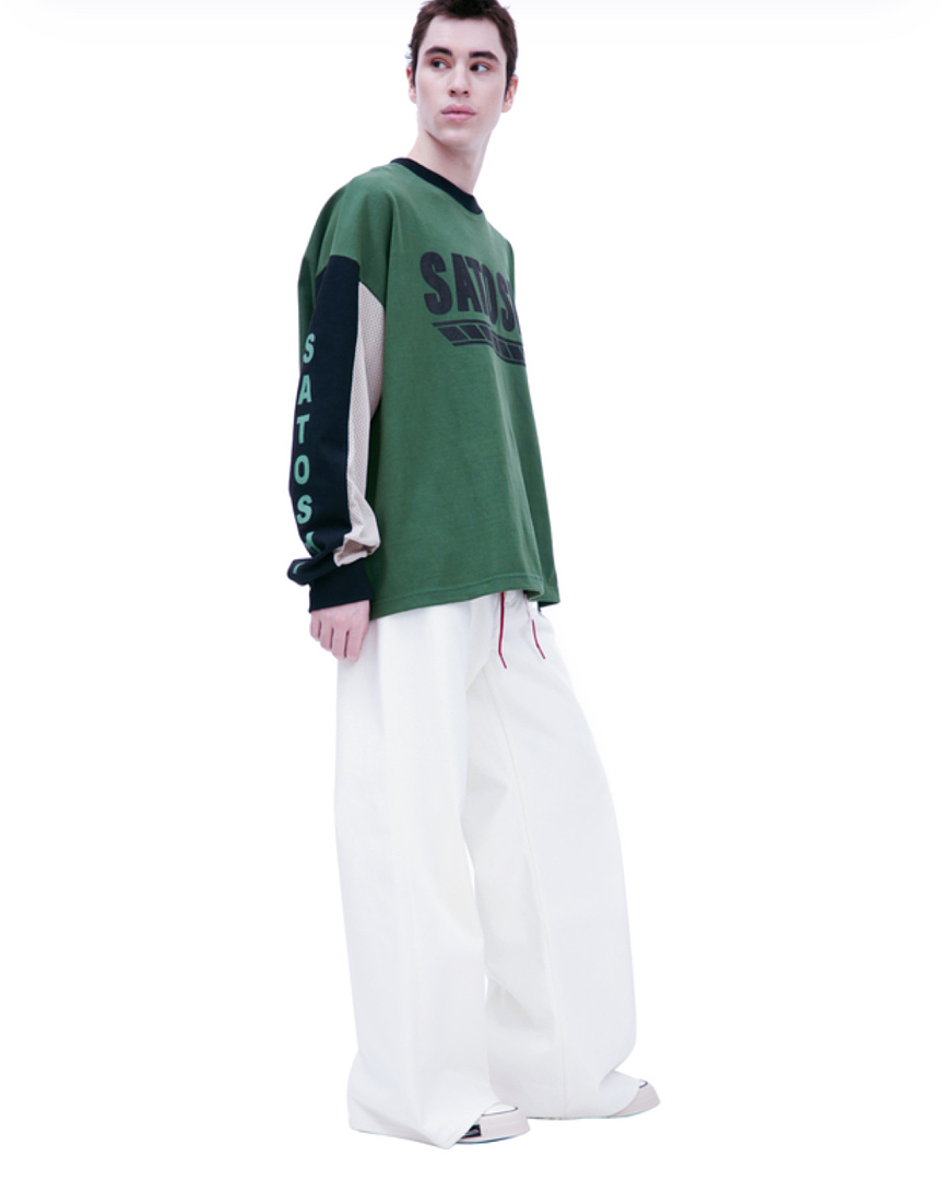 Unbranded 148 Satoshi Nakamoto Blue Patchwork Collar Long Sleeve : Green S M L - Image 23