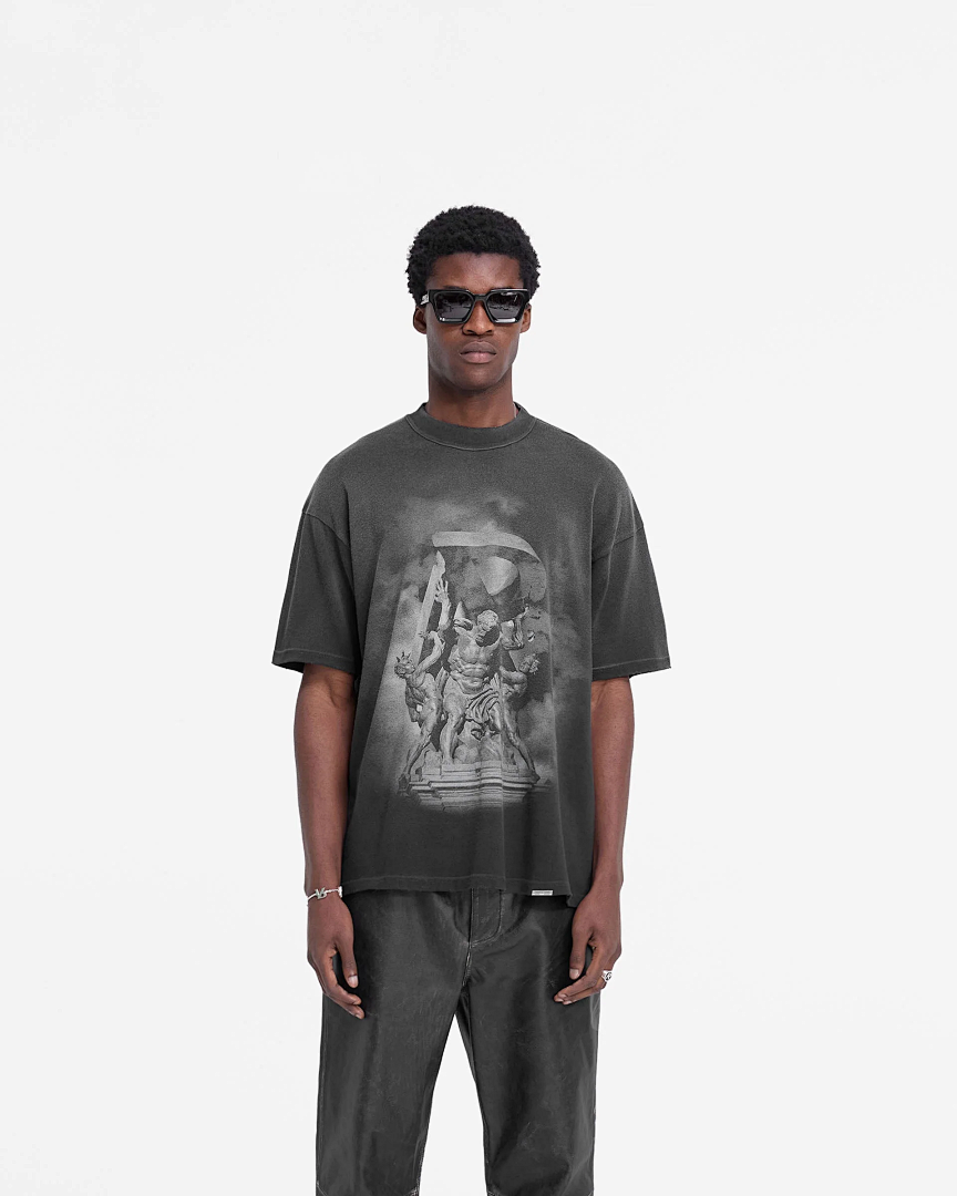 Represent ON SALE68 REPRESENT ATLAS TEE Print Short Sleeve T : Washed Black White S M L - Image 24