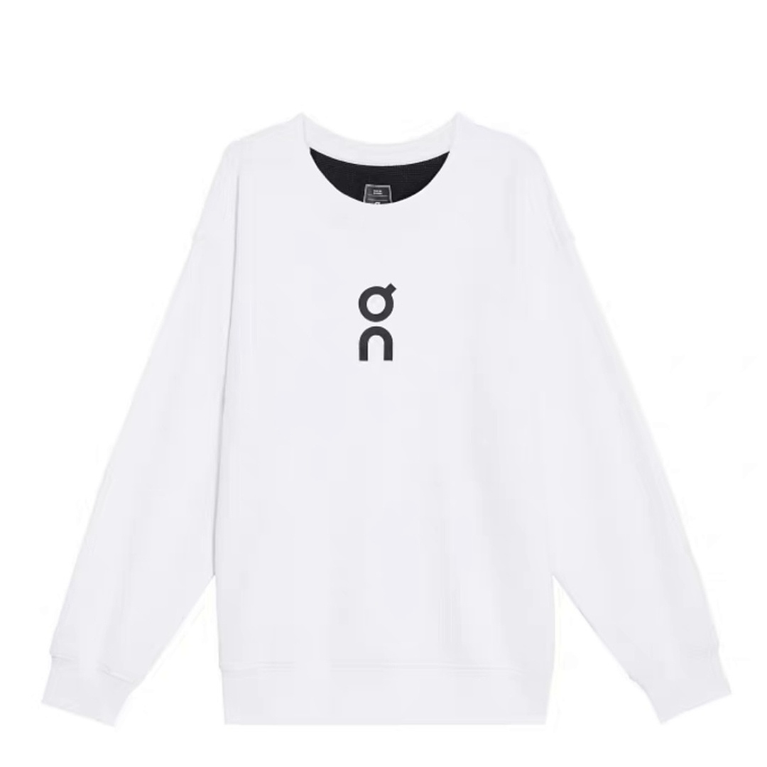 On Running ON SALE118 CLUB CREWNECK SWEATSHIRT LOGO Print Collar Top Long Sleeve : Black White Light Grey S M L - Image 4
