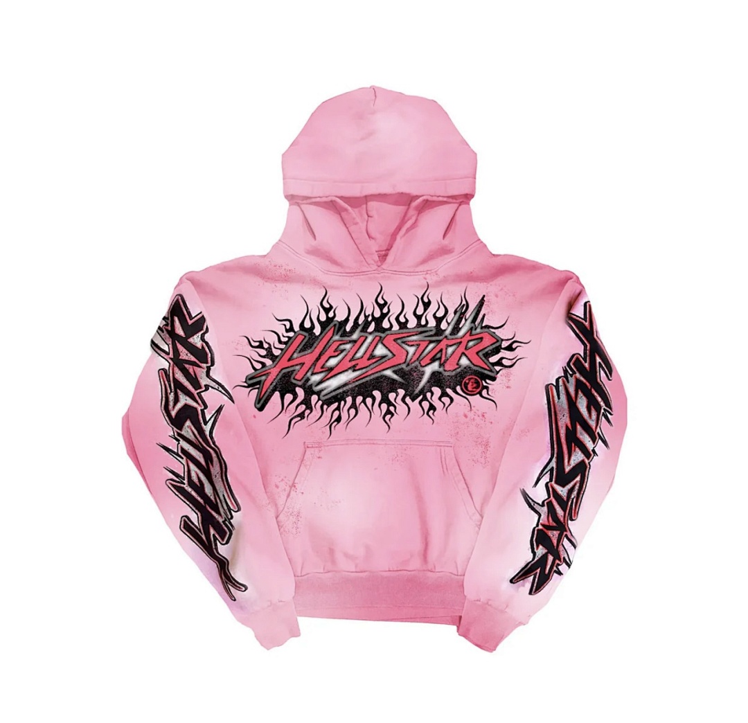 Hellstar 258 Hellstar Studios Brainwashed Hoodie With Brain Water Pink S-M-L-XL - Image 3