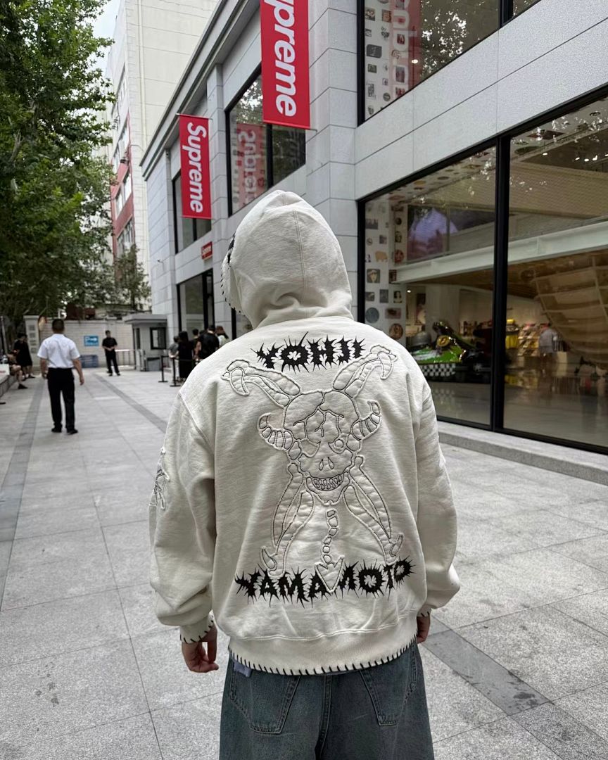Supreme 498 YS Y'S BY YOHJI YAMAMOTO/ Mountain Collab ZIP UP HOODED / Black Light Apricot S - Image 36