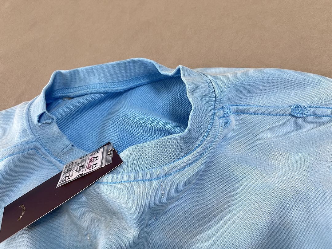 Unbranded 198 Paly Hollywood Still Life Crewneck Sky Blue Washed Fleece : S M L - Image 9