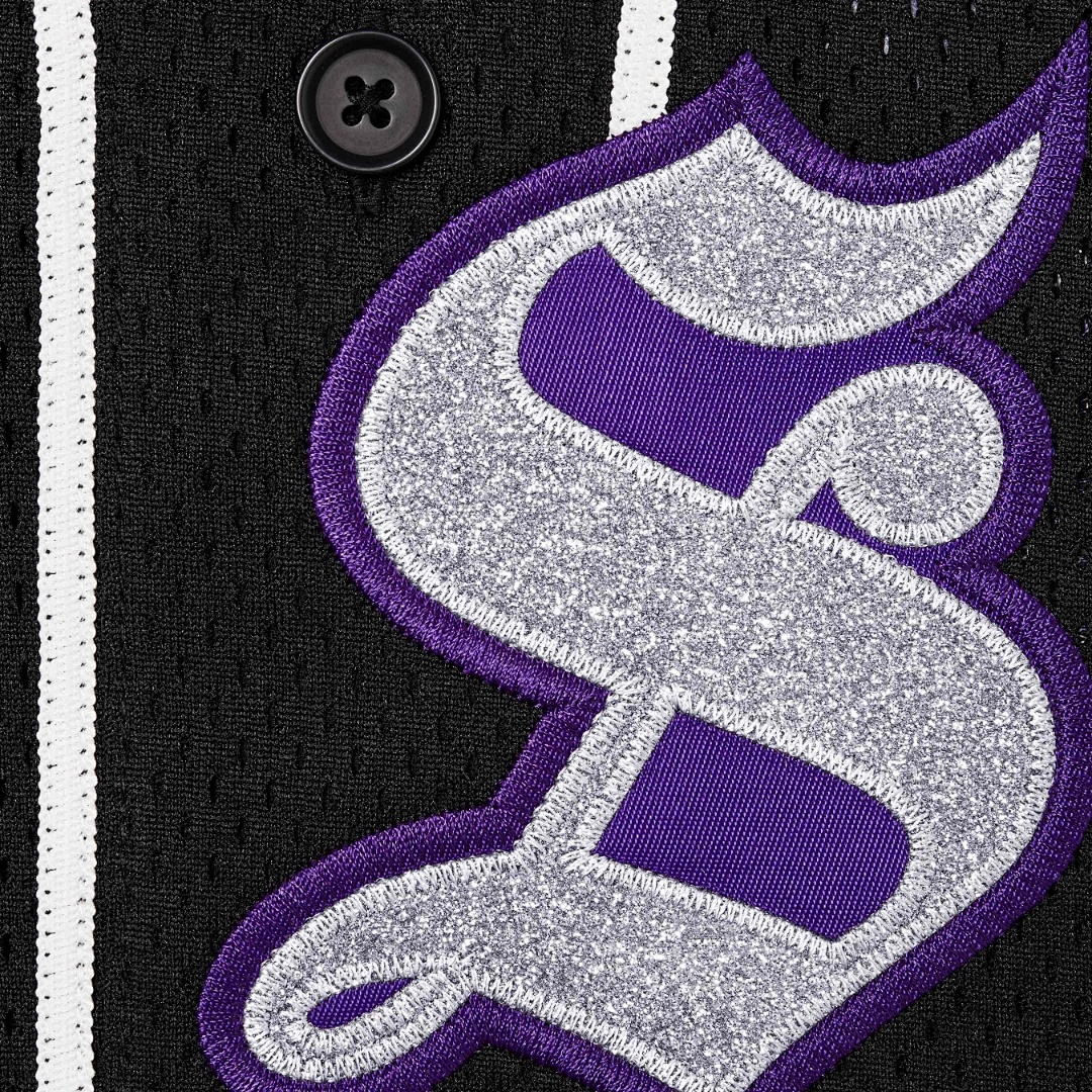 Supreme 298 25SS OLD ENGLISH BASEBALL JERSEY T (Black) - Image 6