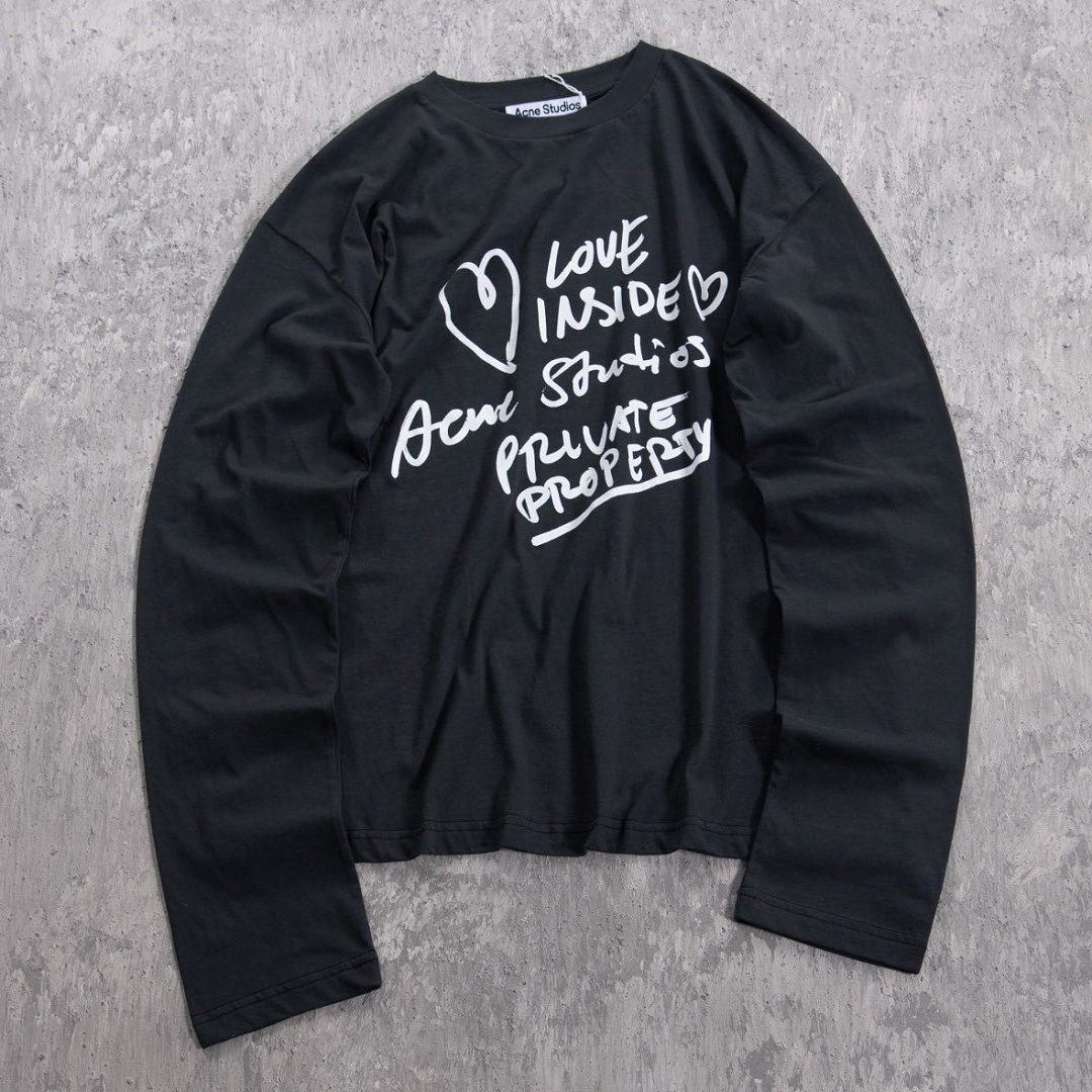 Acne Studios 158 Valentines Day Limited Long Sleeve : White Black S-XL - Image 4