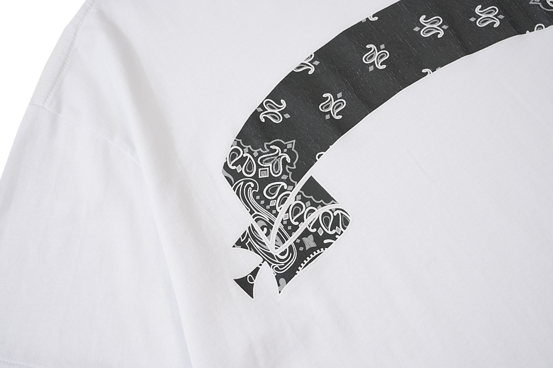 Unbranded 108 ASK ASKYURSELF PAISLEY BANNED Tee LOGO Print Short Sleeve T Big White S-XL 4083# - Image 9