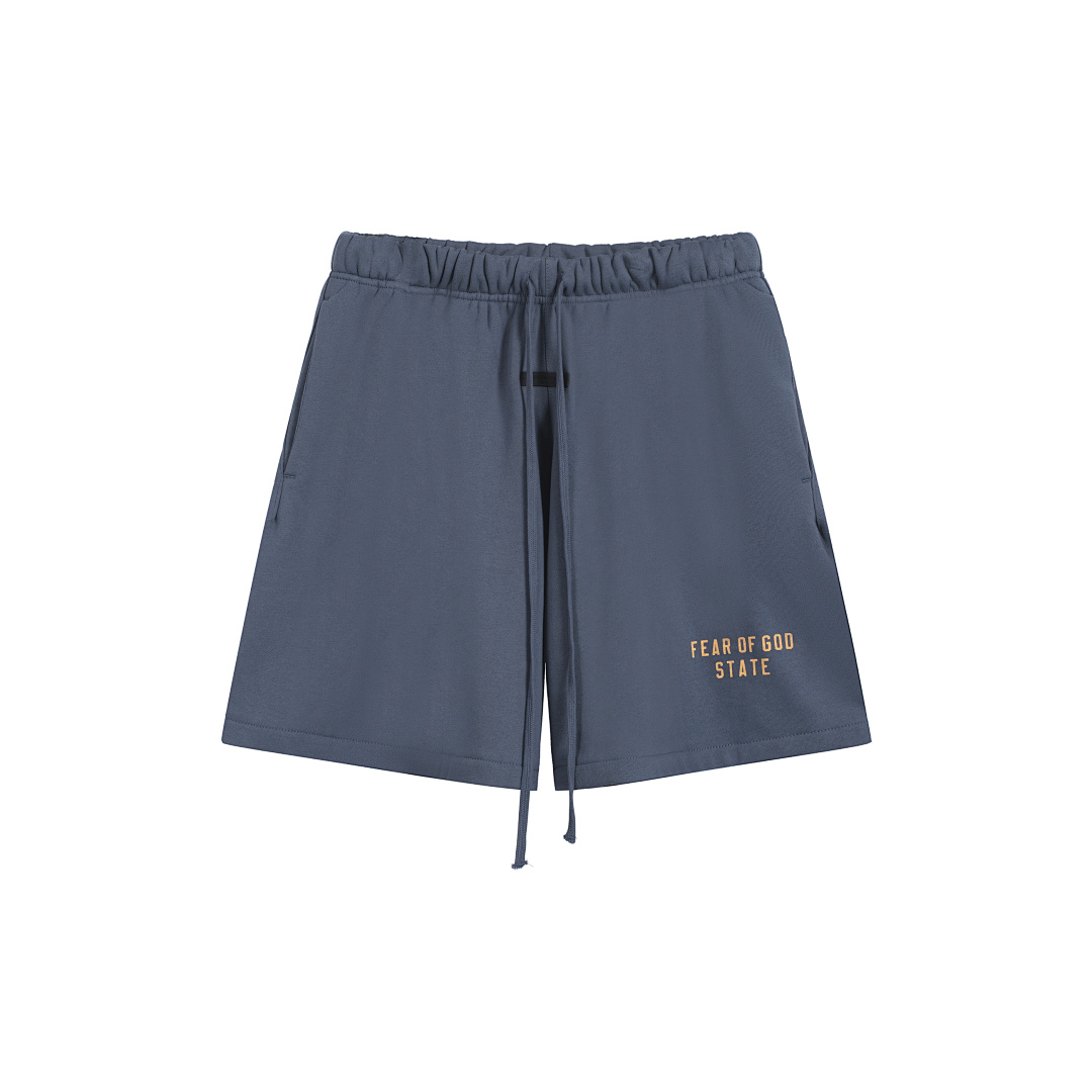 Essentials 148 Ess Fall24 BACK TO SCHOOL Fleece Soccer Short Print Black Green Olive Oatmeal Grey Sea Blue S-XL - Image 72