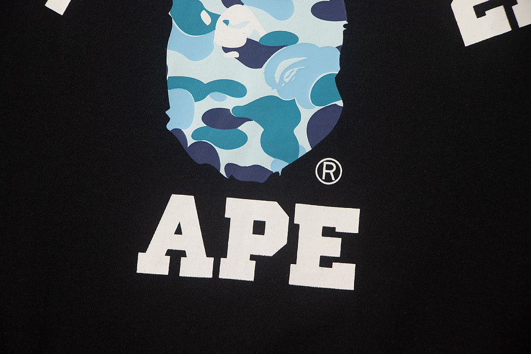 Bape 148 TOP Print Collar Short Sleeve T Black S-XL - Image 18