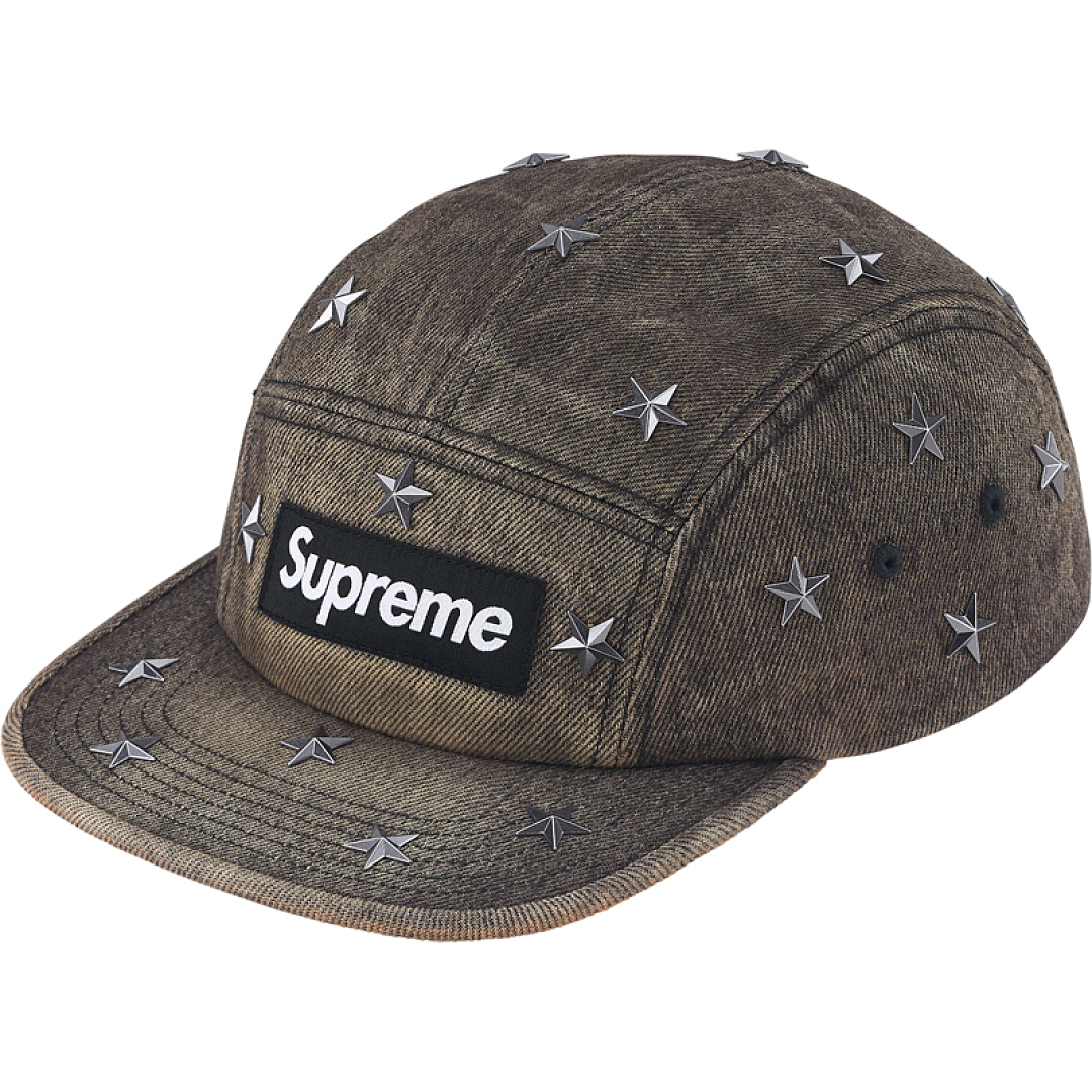 Supreme 168 Water Washed Quilted Camping Hat Stud 5 Star (Black) - Image 3