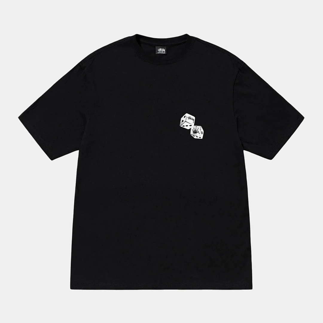 Stussy 108 Stusy FW24 SHAKERS TEE Autumn Winter Print Collar Short Sleeve T White Black S M L - Image 3