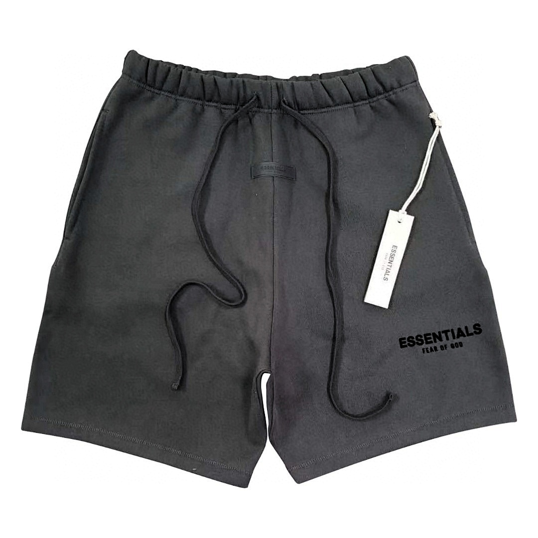 Essentials 148 ESS Small Label Velvet Short Mens Womens Solid Cotton Wide : Dark Floral Grey Black Light XS-XL