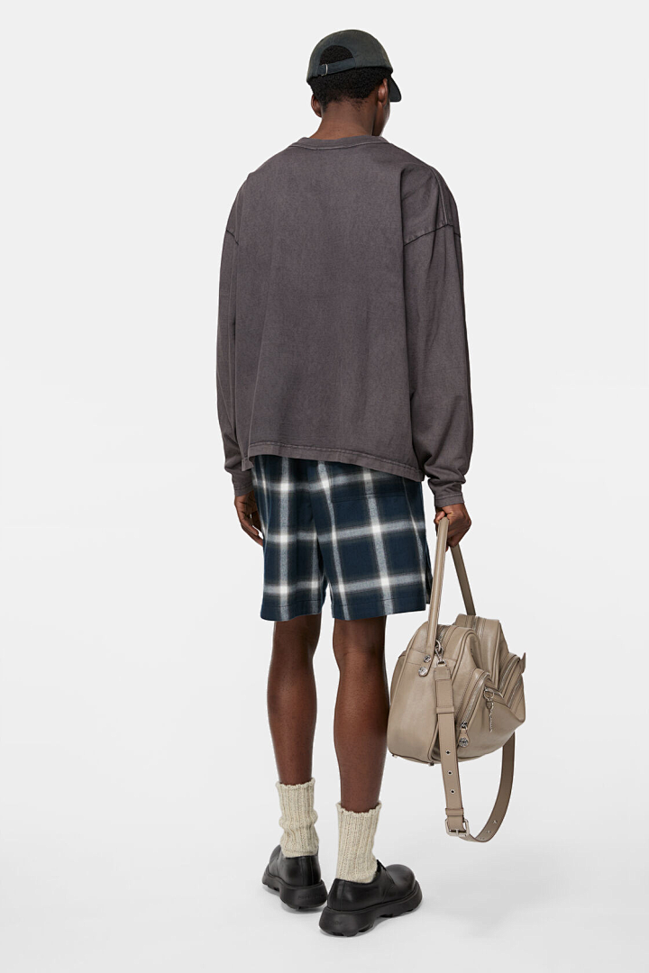 Acne Studios 138 AC Print Long Sleeve T Black White S-XL 3100# - Image 38