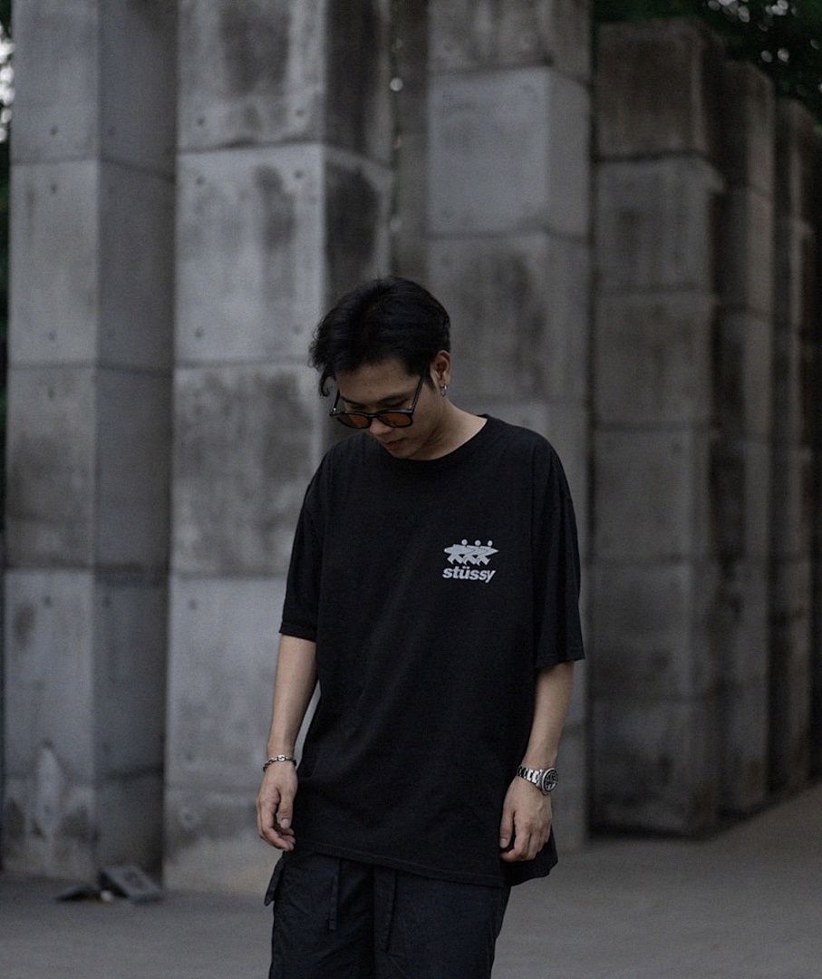 Stussy 98 STU 24SS SURFWALK PIGMENT DYED TEE Small Print Short Sleeve T : Black White S M L XL Y2413# - Image 7