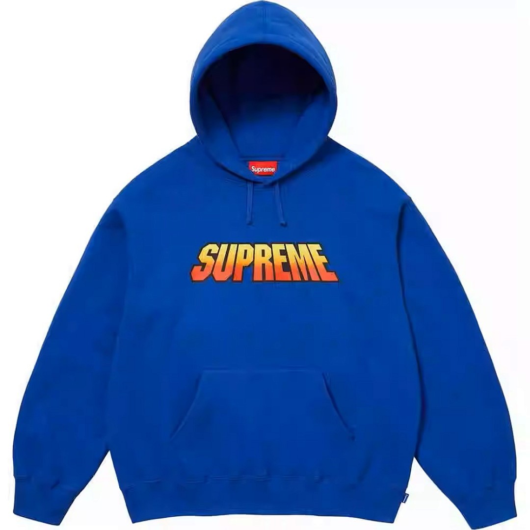 Supreme 258 SUP SS24 GRADIENT HOODED Label Black Brown Blue S M L - Image 3