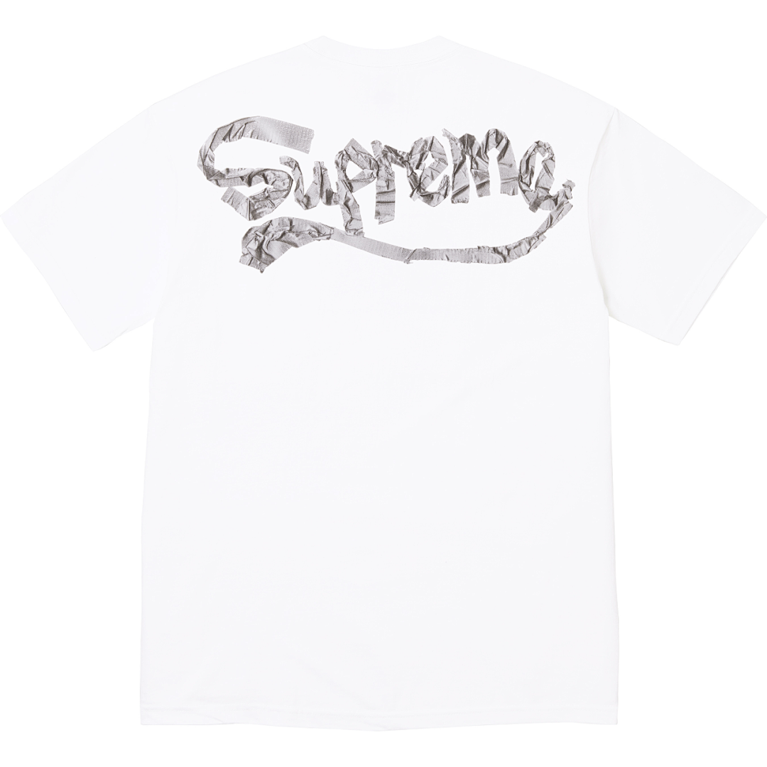 Supreme 138 SS25 TAPE TEE Gum Strap T Black White S M L - Image 5
