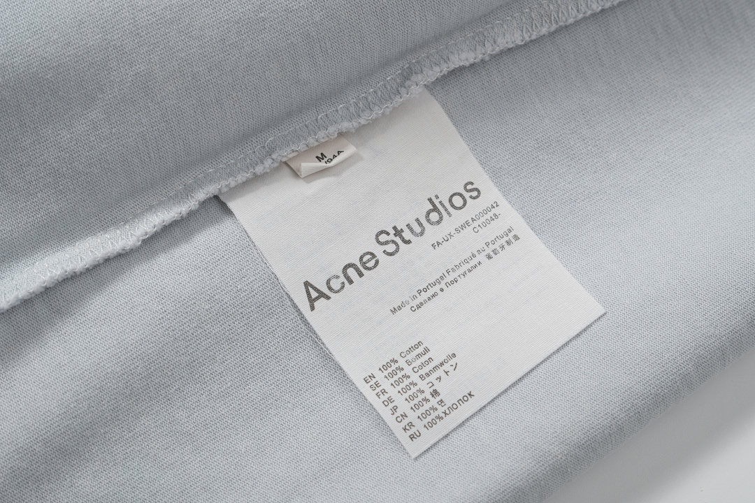 Acne Studios 108 AC Small Label LOGO Short Sleeve T Blue Black Yellow Water Purple S-XL 8040# - Image 62