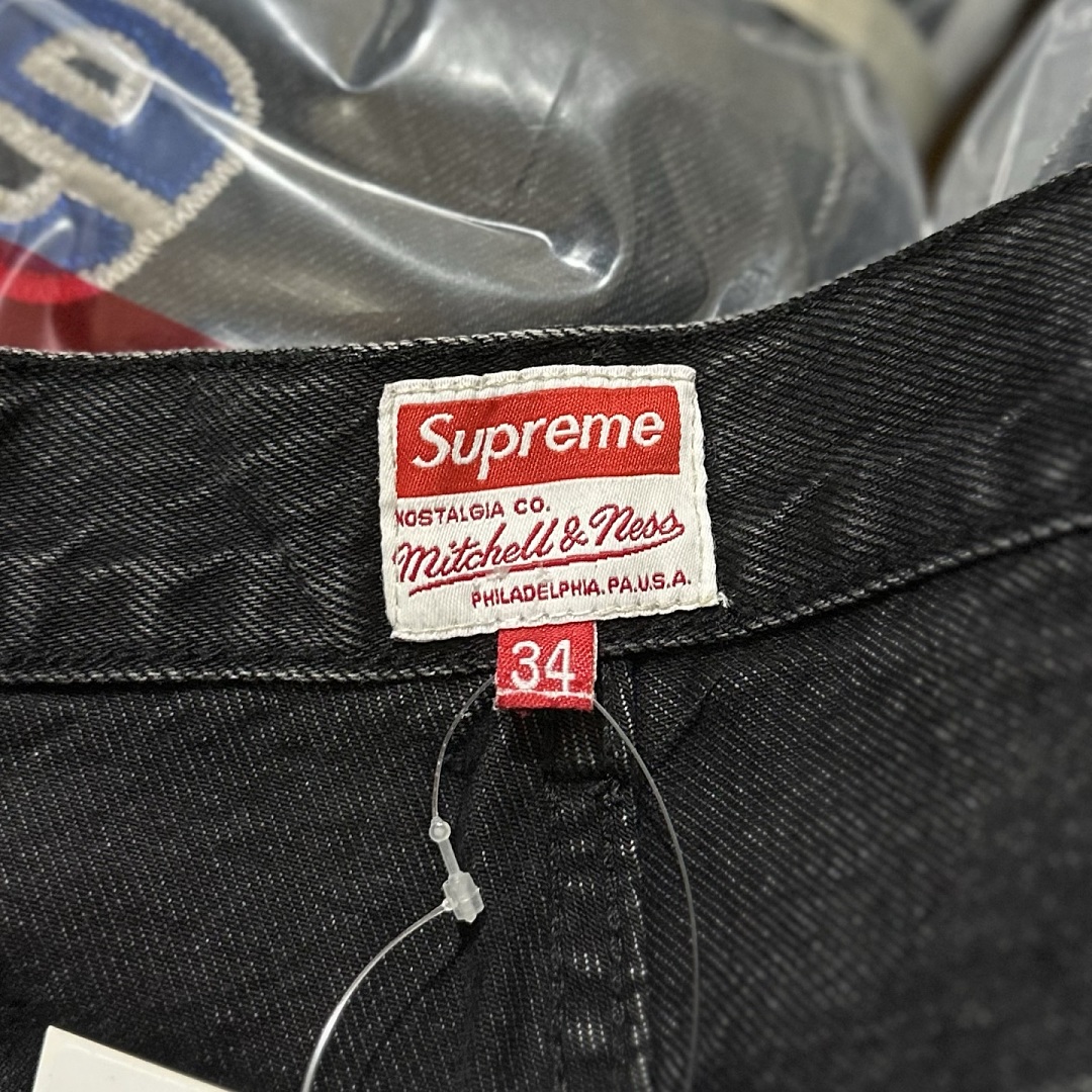 Supreme 358 Mitchell & Ness SS26 Bullets Baggy Denim Short - Image 19
