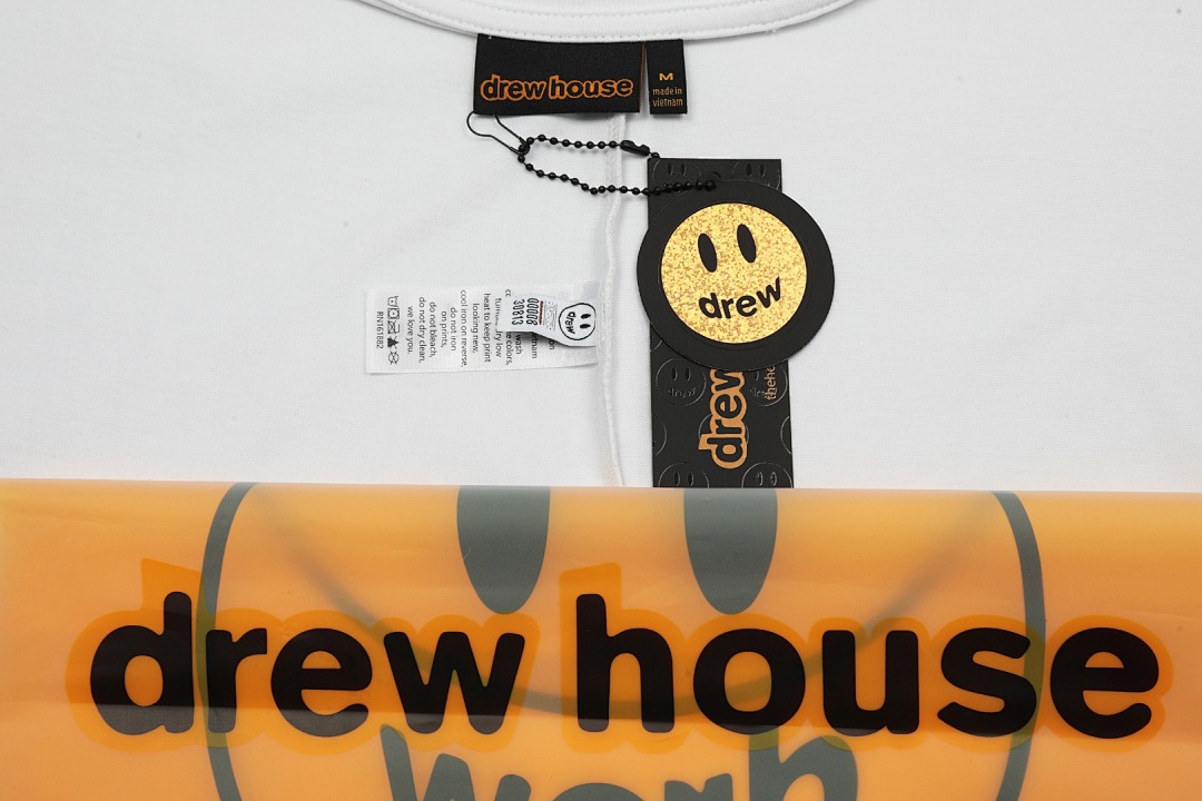 Drew House 118 Drew House Short Sleeve T Black Coffee White Light Pink Blue Purple Yellow Orange Peach Wine Red Navy : S-XL - Image 97