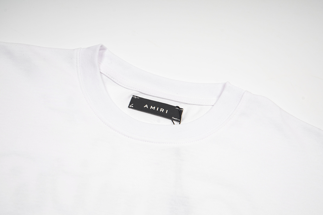 AMIRI 118 Wide Version Model Short Sleeve T Black White S M L XL 9948# - Image 16