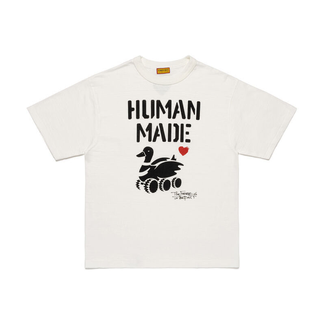Human Made 118 HUMAN MADE SS26 GRAPHIC T-SHIRT LOGO Print Collar Top Short Sleeve T : Black White S M L - Image 4