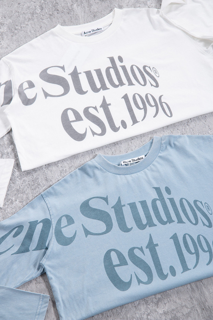 Acne Studios 158 AC 1996 Long Sleeve : White Light Blue S-XL 3385 Small - Image 12