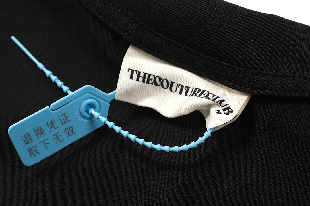 Christian Louboutin 118 THECOUTURECLUB Small Label Logo Short Sleeve T Black White S-XL T2010# - Image 13