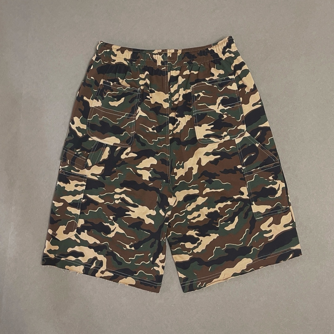 Bape 178 Glitch Woodland Camo Double Wide Version Model Short : S M L - Image 5